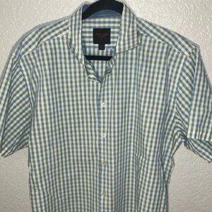 Linea Uomo Short Sleeve Plaid Button Shirt